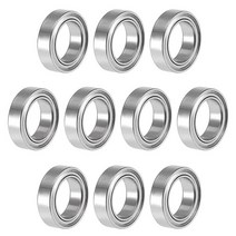 Uxcell SMR117ZZ 딥 그루브 볼 베어링 7mm x 11mm 3mm 이중 차폐 스테인리스 스틸 10개 USA 미국