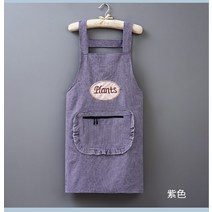 공에이프런 쏘잉별 다이소앞치마 수달사순앞치마 수달사순 키네틱피플 앞치마브랜드 주방, PLANT 멜빵 에이프런 퍼플 패스너 포켓