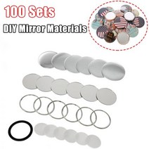 뱃지프레스 뱃지메이커 아이돌굿즈 팬클럽 뱃지 만들기 diy 미니 라운드 메이크업 미러 소재 배지 빈 버튼 핀 5875 mm 철 백 커버 버튼 배지 메이커 기계, 58mm