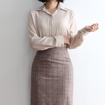 드뷰 데일리 기본 카라 쉬폰 셔츠 블라우스 (9color)