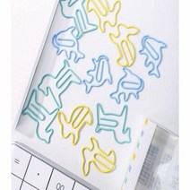 동물모양클립 12개입 5P 칼라 팬시클립 애니멀 세트