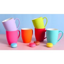 (2+1)띠아르제 파스텔 형광 예쁜머그컵 답례품 선물 기념품 생일, 핫핑크