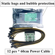 cpu 리퍼브 BTC ETH PSU HP DL580 G5 1200W 서버 전원 케이블 DPS1200FB A HSTNSPD11 438202002 440785001, 01 1200W