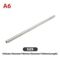 1pc 250mm 304 스테인레스 스틸 모세관 튜브 외경 8mm 6mm ID OD 10mm 4mm 3mm 2.5mm, [06] 10x8x250mm