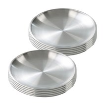 [리본제이]국내제작 업소용 스텐 원형 접시 10P, 스텐접시 3호(25cm) x 10P