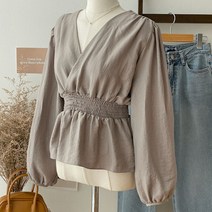 키메라제이 브이랩 날씬허리 블라우스 3color