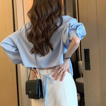 대박난박양 크롭 셔츠 블라우스