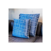 편안한 라텍스배게 베스몬 태국 천연 라텍스 쿠션 고무 소파 사무실 침대 머리맡 자동차 등받이 베개 심지, 라이트 럭셔리 실버 스타 블루, 55 55-16 퓨어 라텍스 93% 영문