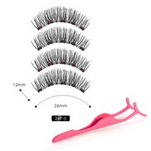 자석 속눈썹 마그네틱 속눈썹 인조 내츄럴 3 세트 풀 없이 자연스러운 롱래스팅 롱래스팅 멀티, 검은색, 52hb5-nz
