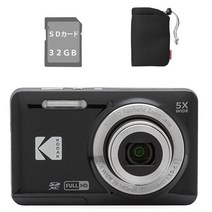 Kodak Kodak 컴팩트 디지털 카메라 FZ55 충전식 (블랙 SD 파우치 세트), 상세페이지 참조