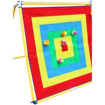 대형 사각 다트 끈끈이 운동회 부착 게임판 축제 보드, 60cm 원형 + 브래킷 + 공 20개