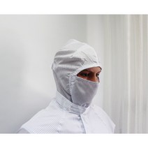 [오늘출발 / 제전 후드마스크모자] 크린룸용 작업모자 방진모자 정전기방지 제전복 무진모 이에스디마트, 화이트, 3XL, 1개