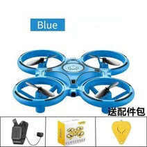 드론 열화상 카메라 2022new rc 미니 quadcopter 유도 스마트 시계 원격 감지 제스처 항공기 ufo 핸드 컨트롤 고도 홀드, 푸른