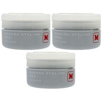 Nakano Styling Wax Mat Light 나카노 스타일링 왁스 매트 라이트 90g 3팩, 3통(팩)