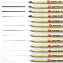 만화 그리기 스케치 마커 펜 아트 드로잉 일러스트 캘리그라피 펜, C 0.25mm