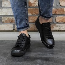 브로맨즈 발편한 올블랙 스니커즈 정장 운동화 남자 키높이스니커즈 6cm