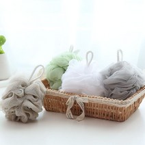 세척 소색 부드럽다 목욕 목욕 볼 큰 때밀이 목욕 꽃 순색 등밀이, 벌크 - 회색