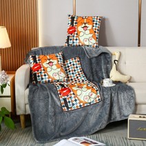 다기능 네덜란드 벨벳 인쇄 베개 이불 쿠션 이중 목적 만화 소파 등받이 사무실 낮잠 담요의 공장 직접 판매, 40 40cm 펼쳐진 120 150cm, 카이 러브 미