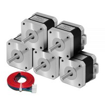 usongshine 5pcs nema 17 스테퍼 모터 42 모터 4-리드 17hs4401 nema17 42bygh 1.5a 3d 프린터 및 cnc용 듀폰 라인 포함, 협력사, 17HS4401-XH2.54