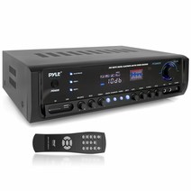 Pyle 블루투스 인티 오디오 앰프 홈시어터 리시버 컴퓨터 가정용, 기본