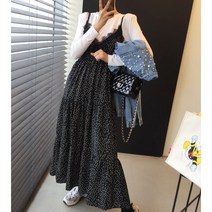 심쿵 도트 레이스 뷔스티에 롱원피스 (2color)