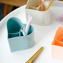 책상정리 보관 하트모양 브러쉬 연필꽃이 H8870524, 1개, 핑크