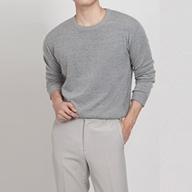 스타일에스 빅사이즈 남자 캐시미어 긴팔 니트 가을 겨울 라운드넥 스웨터 티셔츠