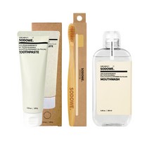 [천삼백케이] [쏘두위] 비건 오일풀링 비기너 세트(치약+가글+대나무칫솔), 단품