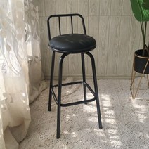 접이식 홈바의자 아일랜드식탁 의자 높은의자 폴딩 체어 스툴 낚시용 캠핑용 카페의자 간이의자 휴대용 의자 철제 원목 체어, 회전 블랙 (높이 75CM)