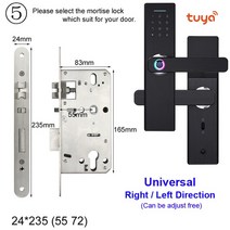 Tuya APP가 있는 RAYKUBE Wifi 전자 도어록 원격생체 인식 지문스마트 카드암호키 잠금 해제 FG5 Plus, 협력사, 24x235 5572R