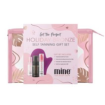 제네릭Generic Mine 홀리데이 브론즈 선물 세트 셀프 태닝 번들 어플리케이터 장갑 빛나는 페이셜 미스트 세럼 포함