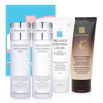 미백 대용량4종 (미백스킨+미백로션+미백대용량크림+필링젤+팩1매) -미백 잡티관리 칙칙한피부, 1세트