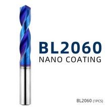 BB 솔리드 카바이드 트위스트 드릴 블루 코팅 1mm-10mm CNC NC 기계 도구 하드 메탈 스틸 드릴링 1 개129626, 1.8mm, 라운드, Regular + BL2060, 1개