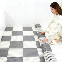 깔판형 욕실 미끄럼 방지 매트 욕조 미끄럼방지 패드 화장실 발매트 다용도 샤워 물빠짐 매트, 화이트1p