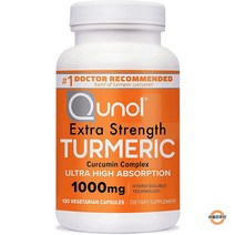 강황 커큐민 캡슐 초고흡수 쿠놀 강황 1000mg 120개(1팩), 캡슐, 120개(2개 팩)