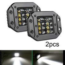전조등 자동차 트럭 ATV 헤드라이트용 플러시 마운트 LED 작업 라이트 바 오프로드 액세서리 스팟 빔 포, 02 2개