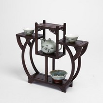 다도구 소품 다기진열대 송화 계시목 장식장 거실가구