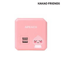 카카오 파워큐브 4구 USB 고용량 디자인 멀티탭, 핑크_어피치, 1개