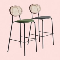 꼬모까사 [꼬모까사]페더 라탄 바체어 (2종색상), 블랙/72cm