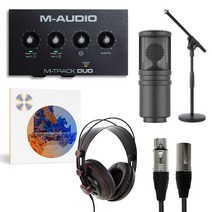 M-Audio 엠오디오 M-Track Duo 오디오인터페이스 1인 작곡 홈레코딩 패키지