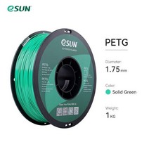 3D프린터 DIY FDM프린터 ESUN PETG 필라멘트 1.75mm 3D 프린터 정확도/- 용 1KG 2.2LBS 스풀 3D 인쇄 재료, 20 Solid Green