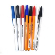 빅 bic볼펜 라운드스틱빅 오렌지 크리스탈 흑 청 적 빨강 파랑 검정 1.0 0.7 볼펜, 오렌지빅0.7mm, 청색