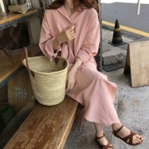 레이첼 루즈핏 롱 셔츠원피스 빅사이즈