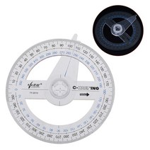 180도 각도기 금속 각도 측정기 각도계 각도 눈금자 스테인레스 스틸 목공 도구 회전 측정 눈금자 100150, 푸른