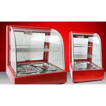 편의점 보온고 소형 업소용 온장고 음료 쇼케이스 온장, 그레이 화이트 사각소 2겹 2접시