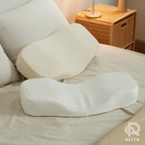 리빙제이 레이브 일자 경추베개 낮은 수면 숙면 기능성 꿀잠 경추 목베개, 01 레이브베개 단품(높이조절패드 포함), 항균텐셀 (화이트)