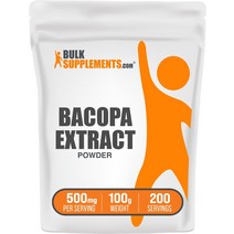 BulkSupplements. com 바코파 추출물 파우더 (바코파 몬니에리) - 뇌 및 기분 지원을 위한 허브 추출물 보, 01 3.53 Ounce (Pack of 1)