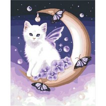 대진 보석십자수 40X80 50X40 사이즈 대형 금전운 보석 십자수, 15 달빛 야옹이40x50, new