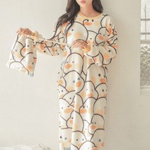 [천삼백케이] [오슈] 여성 완전 편한 오리코코 극세사 파우치 원피스 수면