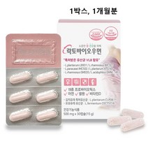 갱년기 유산균 yti 여성 질 유래 프로바이오틱스 캡슐 알약 식약처 인증 식약청 인정 추천 lgg 모유 복합 균주 신 프리바이오틱스 락토바실러스 애시도필러스 람노서스 장 면역 건강, 1box, 민쓰네가게 1box당 30캡슐